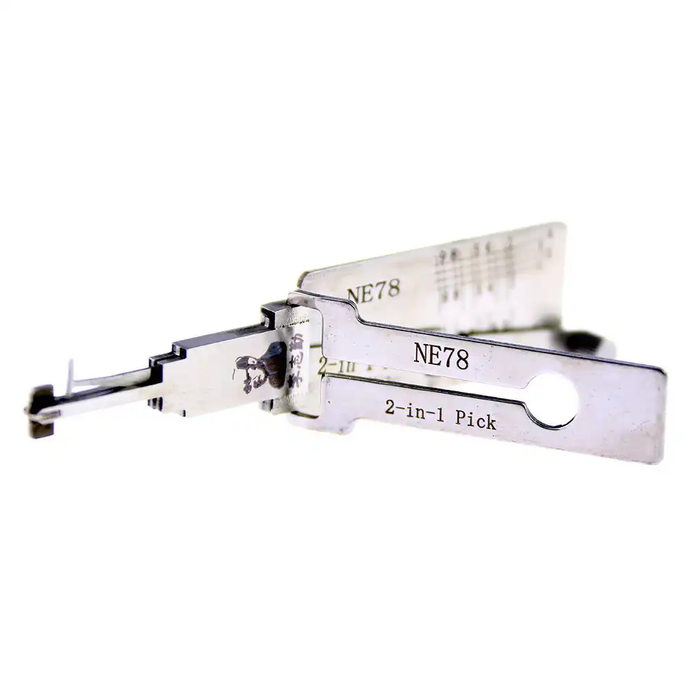 Classic Lishi NE78 2-in-1 Decoder and Pick for Peugeot - Classic Lishi