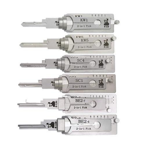Classic Lishi Residential Tools Bundle of 6 – KW1 / KW5 / SC1 / SC4 / BE2-6 / BE2-7